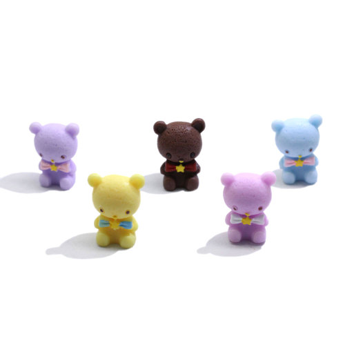 Cute Cartoon 3D bear Resin Cabochons For Scrapbook Craft Headwear Dollhouse Αξεσουάρ