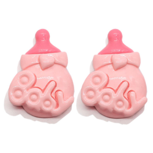 Cabochons della resina di colore rosa kawaii Princess Girl Carriage Telephone Umbrella Baby Bottle Bavaglino Perline Charms Decorazione fai da te