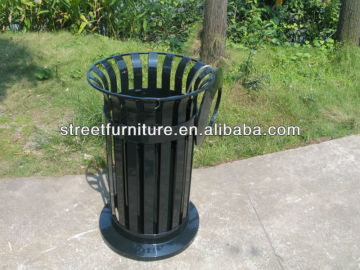 Outdoor metal rubbish bin street litter bin metal outdoor litter bin