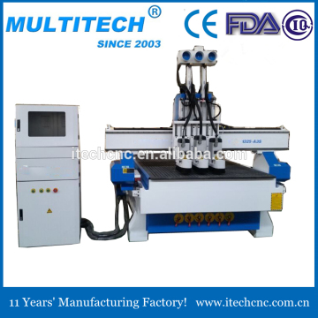 Long life high speed three spindle heads cnc router