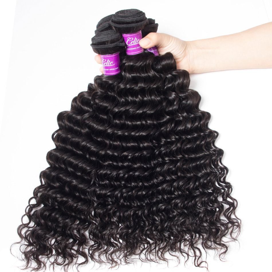 10A Unprocessed Raw Virgin Remy Human Hair Extension Braiding Hair Bboss Deep Wave Curly Human Hair Bundles with Closure