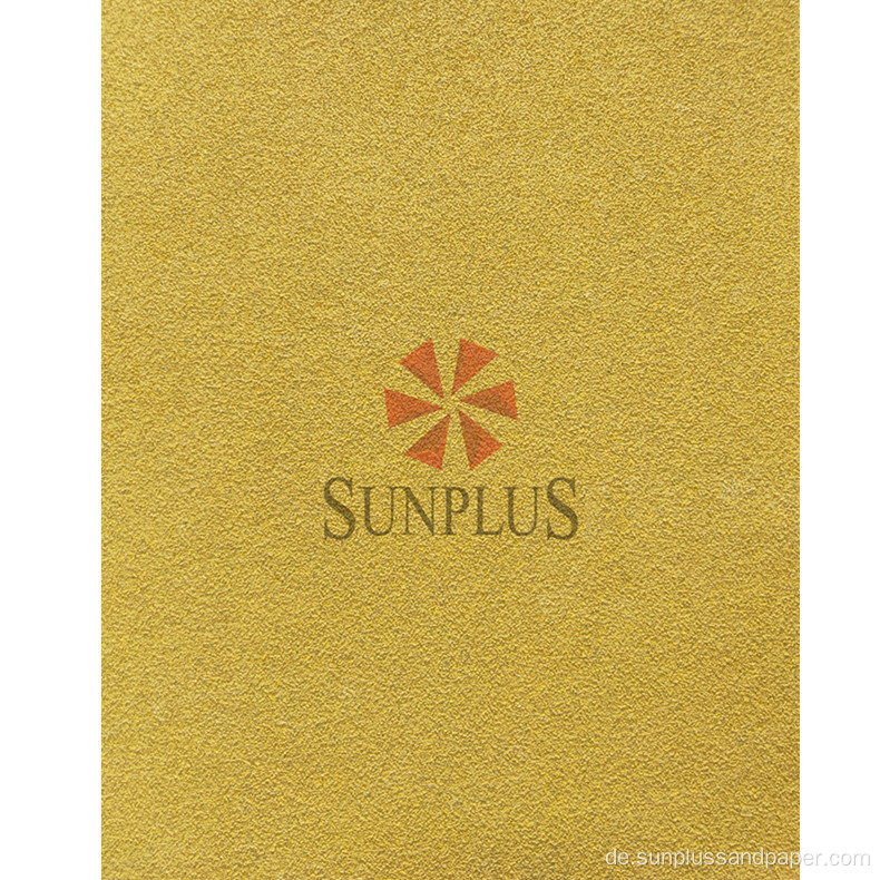 Sunplus Automobilgelbgold Papierschleifenblatt