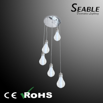 COB 5x3W LED glass pendant lamps for home