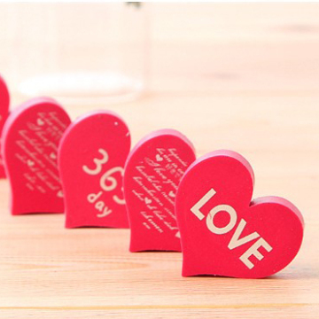 Wholesale Custom Heart Shape Pencil Eraser Sets