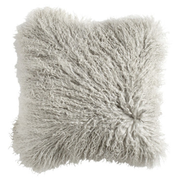 Long Hair Mongolian Lamb Fur Sofa Pillow