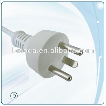 Denmark 3 pin locking plug AC power cable,3 pin power cord,outlet plug