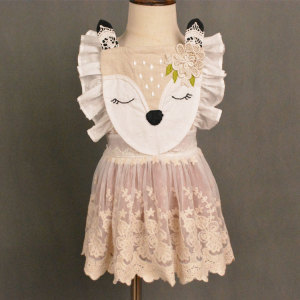 new baby girls dress lovely fawn embroidery dress