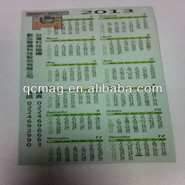 2013 fridge magnet calendar
