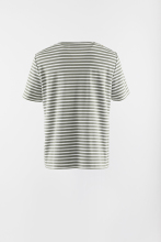 Applique stripe knit short sleeve Tshirt