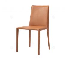 Italian minimalist saddle leather dining chairs