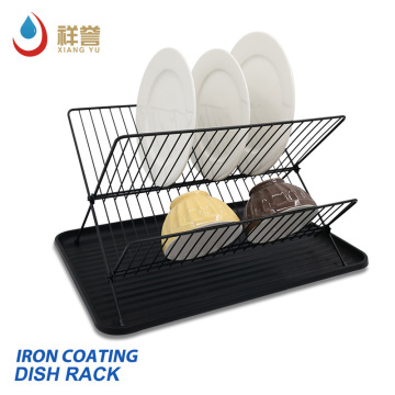 black folding dish rack