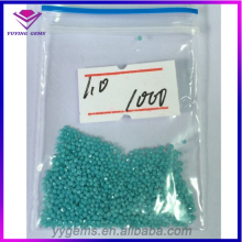 Bulk Loose Round Synthetic Green Turquoise Pave Beads