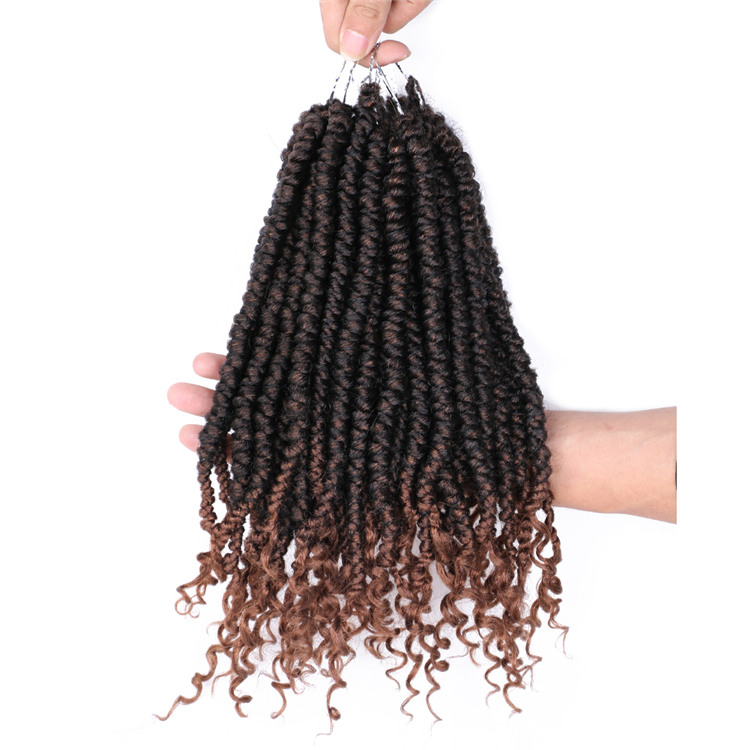 Wholesale Curly Ends Spring Senegalese Twists Pre Looped Senegalese Spring Twist Crochet Hair Braids Bomb Twists