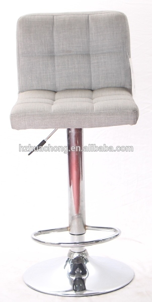 White Fabric Club Chair Stool Leg Metal HC-3024-1