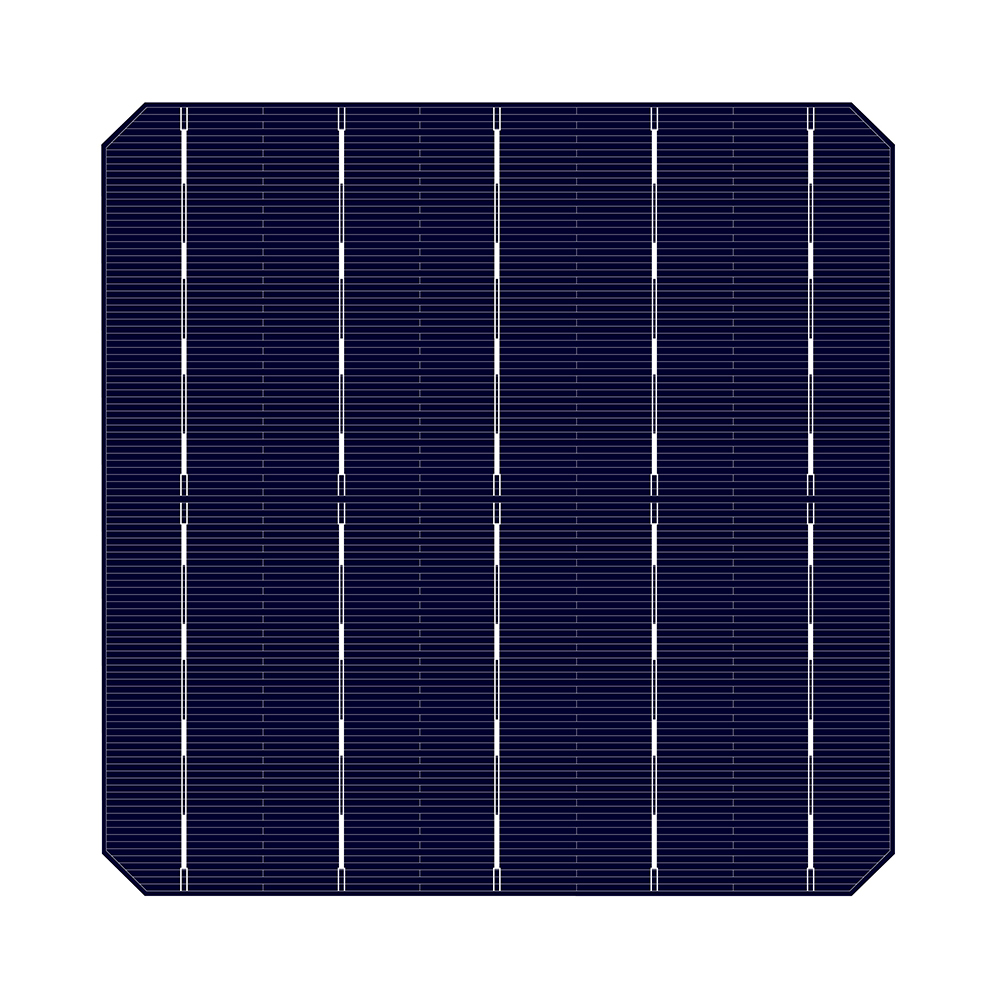 Alta eficiência 6x6 Monocristalina 5BB Cell Solar