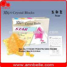 3D crystal puzzle crystal puzzle star puzzle