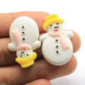 Christmas Snowman Shaped Śliczne żywice 100 sztuk / worek Dekoracje świąteczne Koraliki Charms DIY Craft Decor Bead