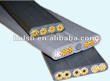 Flat elevator control cable