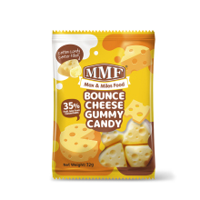 Sour Lemon Flavored MMF Gummy Cheese Cubes