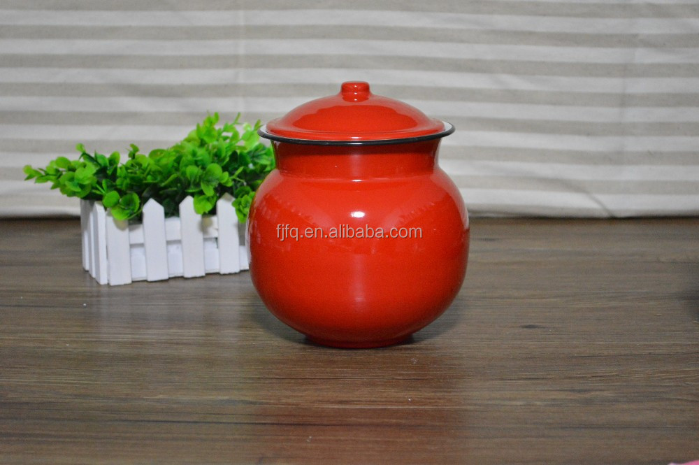 Pantone Color Enamel Tea Pot Flower Pot Storage Pot