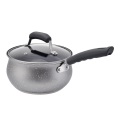 Gray color belly shape saucepan sets with non-stick