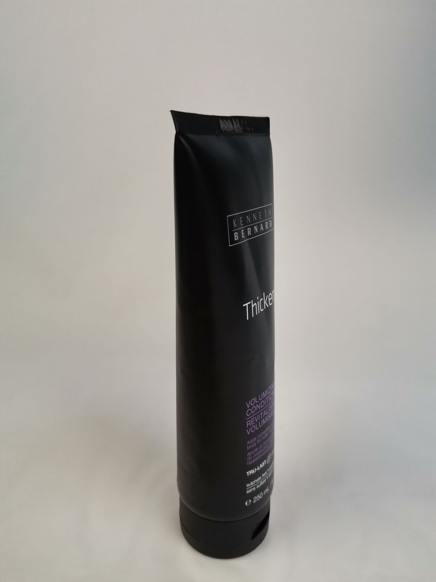 Cosmetic Tube Matte Black 200ml round oval body cream plastic tube