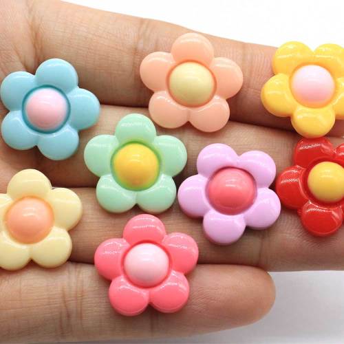 Kawaii Resin Flower Pendant Flatback Cabochon Sunflower DIY Craft Accessories Beads Hairclips Phone Case Ornament