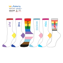 High Grade Custom Logo Cotton Socks - Branded Unisex Athletic Sports Socks