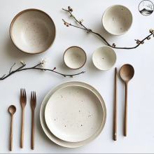 Asian-Inspired Tableware Set with Floral Branches