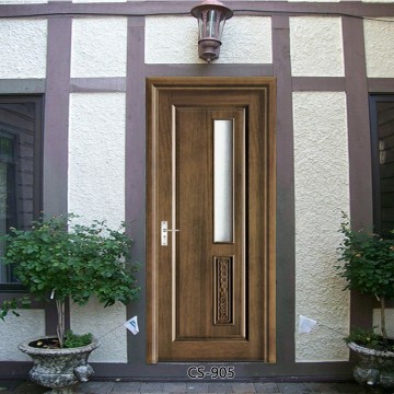 solid wood door black front door