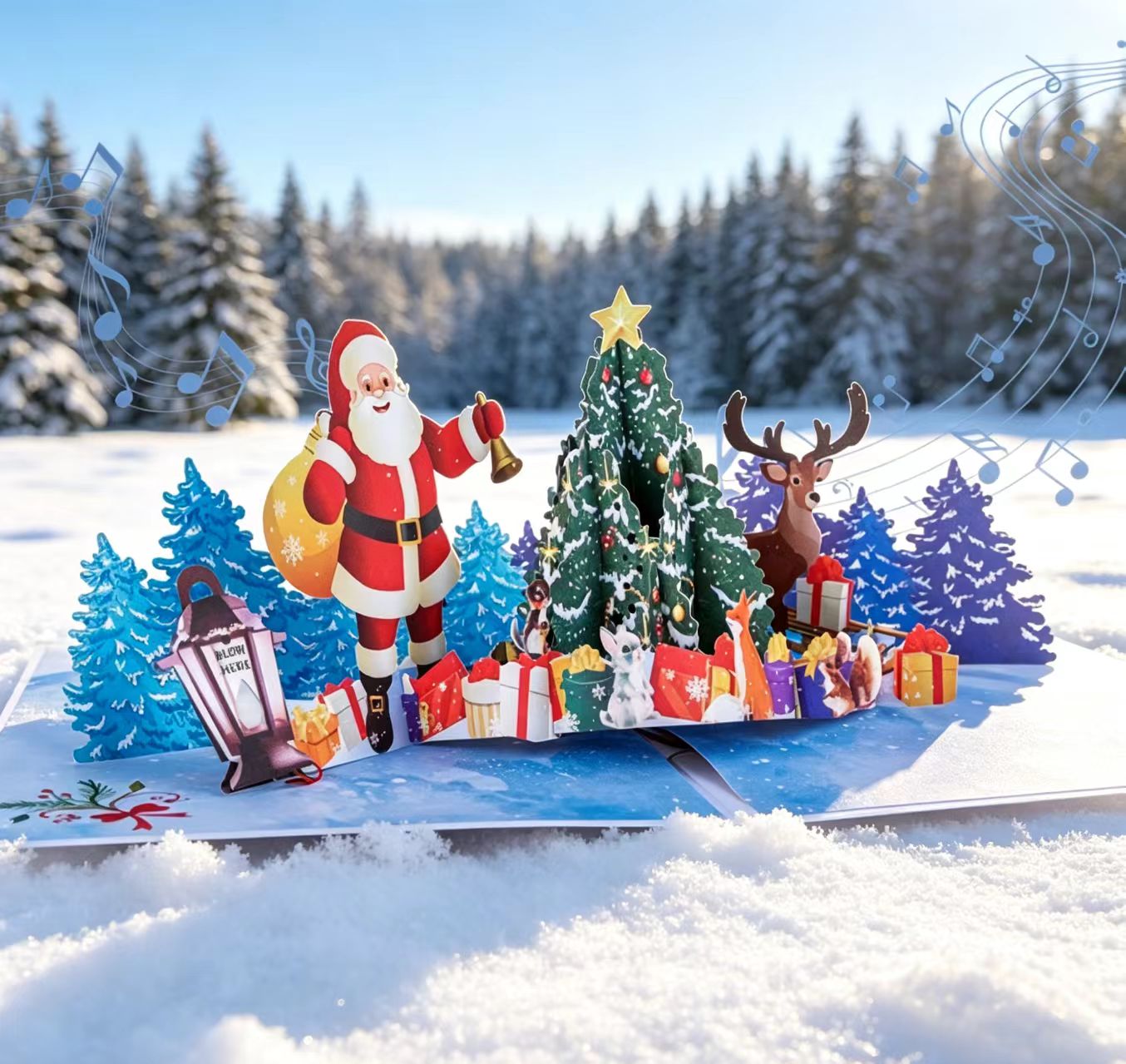 3D wyskakująca świąteczna kartka z pozdrowieniami 3d pop up christmas greeting card