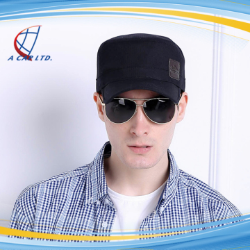 High quality black mens military cap captain hat
