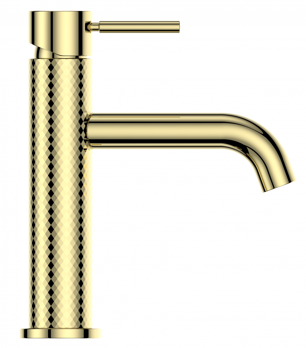 Gold Knurling Basin Faucet