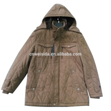 lastest design quilting hooded mens winter jacket