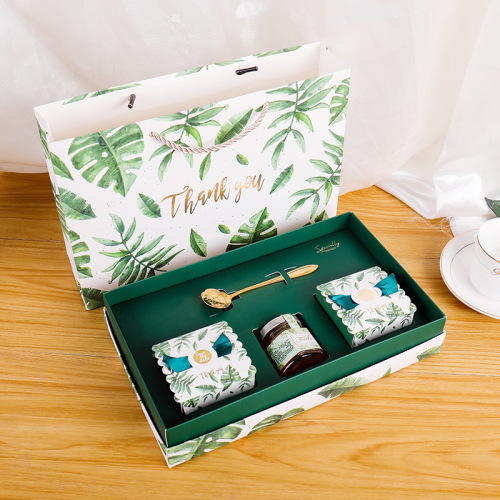 Tea Jar Packaging Custom Green Folding Paper Box