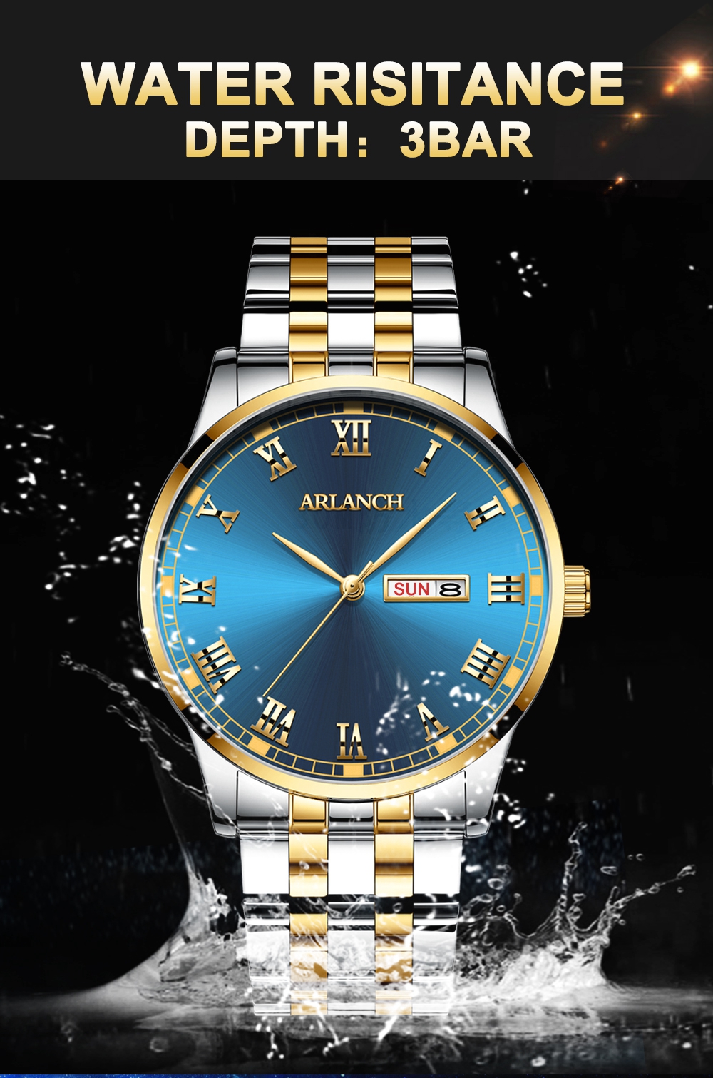 ARLANCH A318 New Men Watches Top Brand Luxury Fashion Business Quartz Watch Men Sport Waterproof Date Clock Relogio Masculino