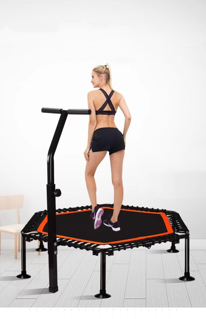 Silent Trampoline With Adjustable Handle Bar 5 Jpg