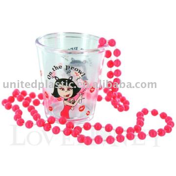 Plastic Beads Shot Glass