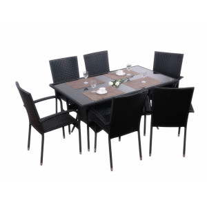 outdoor 5pc rattan dining set