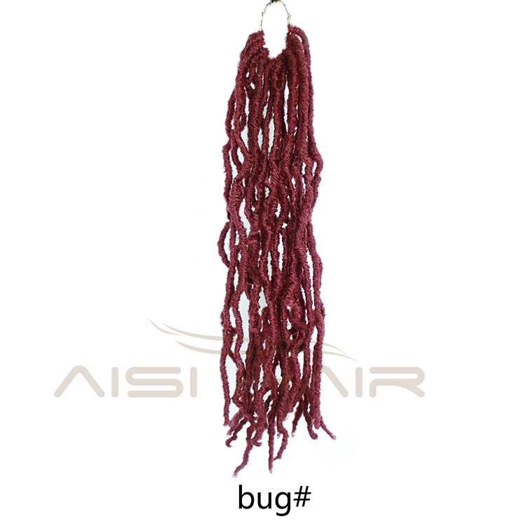 Aisi Hair Crochet Braids 18'' Most Natural Faux Locs Crochet Braid Premium Fiber Synthetic Hair African Roots Hair Extensions