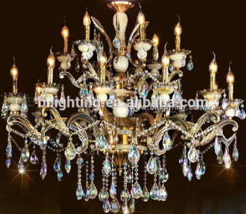 Antique brass candle antique crystal chandelier