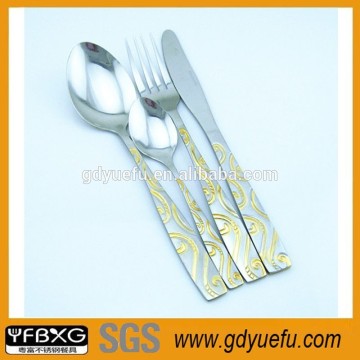 Gold Plated Flatware for Restaurant & Hotel Gold Plated Set