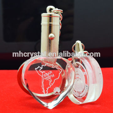 Light Up Crystal Heart Keychain MH-YS0467