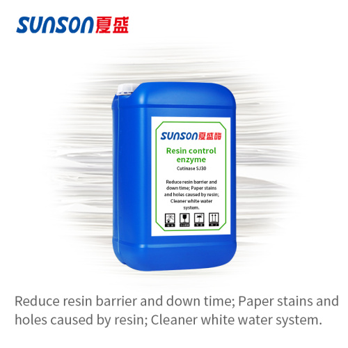 Cutinase SJ30 for resin control in pulp