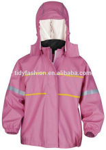 Waterproof Cute Hooded Kid PU Raincoat