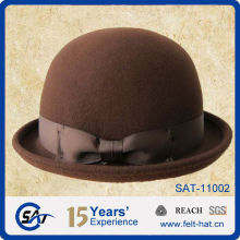 2015 quality wool derby hat bowler hat with bowknot