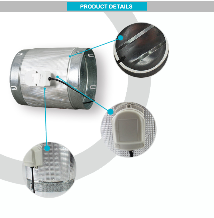 HVAC Motorized Air Duct Volume Control Damper