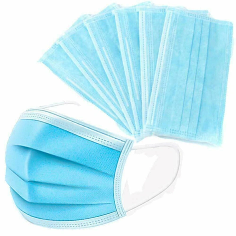 Disposable 3ply Blue Filter Breathable Earloop Face Mask