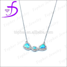 Man-made opal jewelry in 925 silver