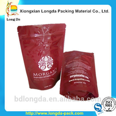 plastic laminated coffee bag with valve